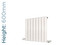 EU-EMAV-600-W-TH - Eucotherm Mars Vertical Flat Panel White Radiator H600mm X W445mm EU-EMAV-600-W-TH - Eucotherm Mars Vertical Flat Panel White Radiator H600mm X W445mm